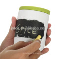 Chalk board spice and herb jars with spoon and silicone lid